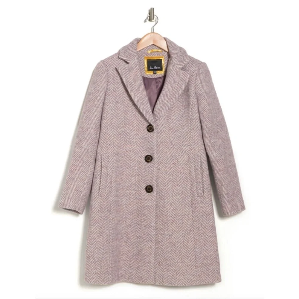 SAM EDELMAN Notch Collar 3-Button Wool Blend Coat Size XL - Picture 3 of 9